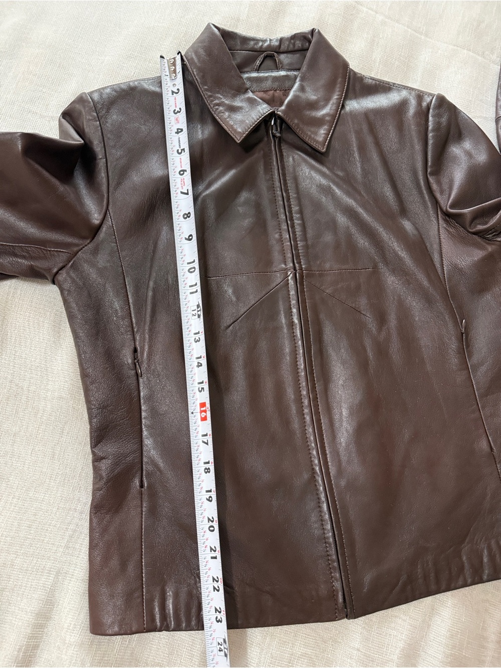 Vintage Late 90s Wilson’s Leather Maxima Brown Full-Zip Jacket - L - Picture 12 of 13